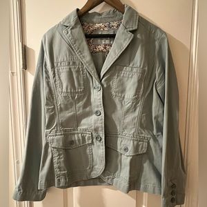 Eddie Bauer Women’s Light Blue Blazer Jacket Size 8
